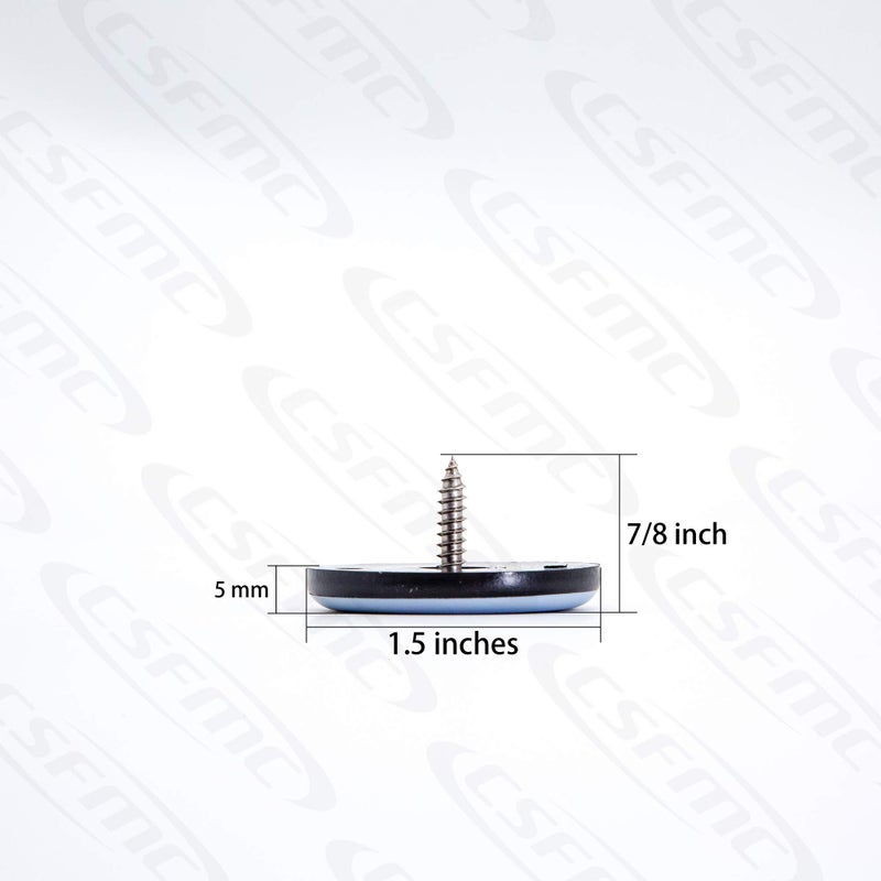CSFMC Furniture Slider Pads,Table/Chair/Cabinet/Sofa Glide,Protect The Floor by Sliding Like Magic,Heavy Duty Sliding Block for Furniture,12 Pack(1.5 inch(38mm) Base) - Image 2